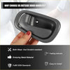 Black plastic front rear interior door handle for toyota with smooth ergonomic design and central mounting hole