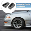 Black plastic automotive exterior door handle with molded grip and mounting tabs for toyota gray interior use