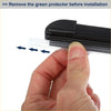 Black rubber windshield wiper blade with clear plastic frame held by fingers for toyota aygo 2005-2014 front rear set