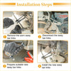 Black knitted work gloves with reinforced fingertips and textured grip for automotive repair tasks