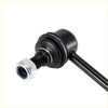 Black rubber-coated metal front stabilizer sway bar link with silver hex nut and threaded shaft for toyota models