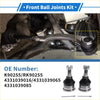 Silver and black front upper ball joints kit with rubber boots installed on 1995-1997 toyota tacoma 4wd suspension