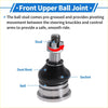 Silver front upper ball joint with black dust boot and threaded stud for smooth steering on 1995-1997 toyota tacoma 4wd