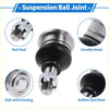 Silver and black front upper ball joints for toyota tacoma 95-97 with durable metal and rubber dust boot protection