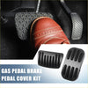 Black textured gas and brake pedal covers made of anti slip material for toyota c-hr 2016-2018