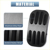 Black gas pedal brake pad covers with brushed aluminum and antiskid rubber stripes for toyota c-hr 2016-2018