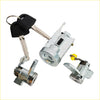Silver car door lock cylinder with two black key fobs and yellow latch for 2004–2012 chevy colorado canyon