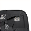 Black plastic heated side mirror housing with circuit board and metallic connectors for dodge ram 1500 2500 back side