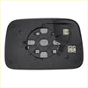 Black plastic heated side mirror housing with circuit board and mounting hardware for dodge ram 1500 2500 back view