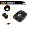 Black abs plastic led license plate light with clear lens and integrated wiring for easy installation on toyota tacoma