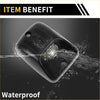 Black waterproof car key fob with integrated led light designed for toyota tacoma 1995-2004 license plate tag lamps