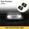 Black led license plate light tag lamps with clear lens for toyota tundra 2000-2013 rear bumper use