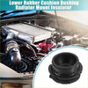 Black rubber lower radiator mount insulator with flanged base and central bore for toyota avalon 2013-2018