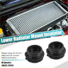 Silver metallic lower radiator mount insulators with black rubber grommets for Toyota Avalon 2013-2018
