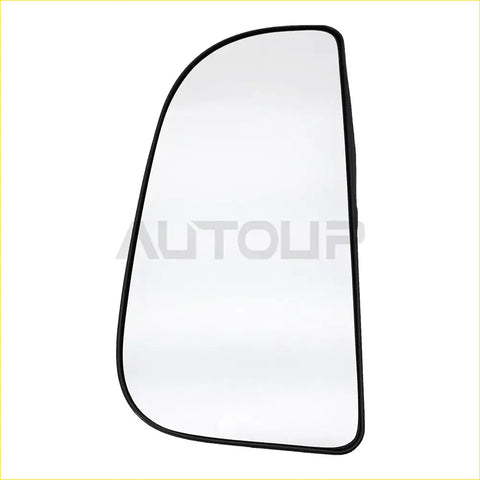 Black-framed side-view mirror glass with smooth reflective surface for dodge ram 1500 to 5500 2010 to 2019