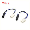 Black and white plastic car female stereo radio antenna wire harness with blue and black wires for 4wd ute offroad use