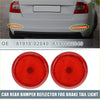 Back side of red circular rear bumper reflector led brake tail lights with textured lens for toyota sienna 2011-2020