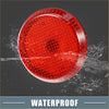 Red circular transparent waterproof reflector with raised dot texture for toyota sienna rear bumper brake tail lights