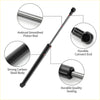 Black and silver rear hatch lift supports for toyota matrix wagon with carbon steel body and antirust piston rod