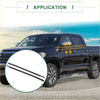 Black rubber windshield wiper blades for trucks shown from the back side for toyota tundra rear windows