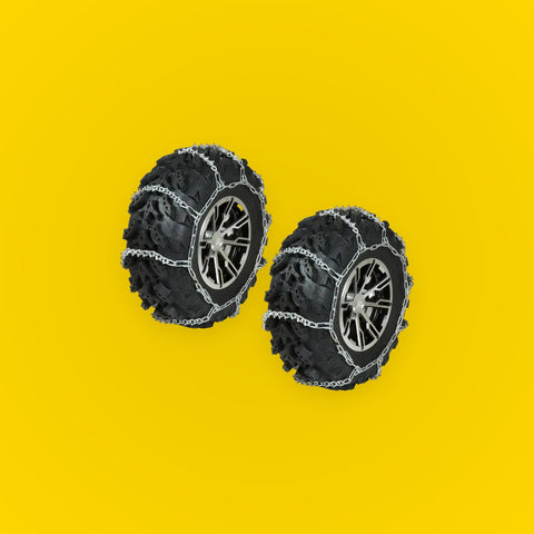 2 x Rear V-Bar Tire Chains for Suzuki Quadsport Z400 (2003–2014)