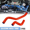 Bright red silicone radiator coolant hose tubes two pieces for toyota starlet with flexible smooth surface