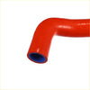 Two red silicone radiator coolant hose tubes for toyota starlet with blue inner lining and reinforced edges