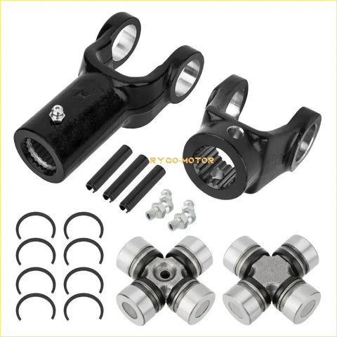 Black painted side front prop shaft yoke and u joint with chrome inner parts and bearings for ranger crew xp 900