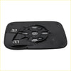 Black plastic side mirror housing with mounting brackets and circular structure for dodge ram 1500 2500 3500 back view