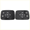Black plastic side mirror housings with integrated brackets showing back side for dodge ram 1500 2500 3500