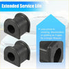 Black rubber cylindrical bushings with flared ends for 2 x suspension stabilizer bar on toyota 4wd ute offroad