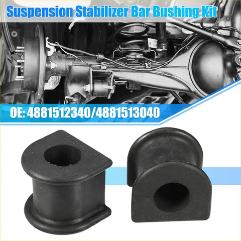 Black rubber suspension stabilizer bar bushings kit with two shapes for 4wd ute offroad toyota use