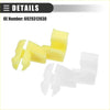Yellow plastic tailgate door handle lock rod hinge latch clips for Toyota part number 69293-12030 front view