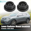 Black rubber lower radiator mount insulator for nissan suv shown from the back side in a set for toyota rav4
