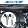 Silver metallic variable valve timing solenoids with black plastic connectors for toyota 4runner 4.0l shown from back side