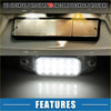 2 x white led license plate lights for toyota 4runner 1989-1992 with clear rectangular housing and bright bulbs