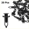 20 black plastic car door fender clips 9mm rivets for Toyota shown in a set of 20 fasteners
