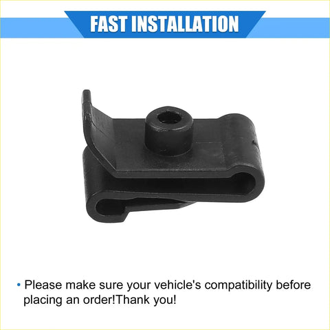 Black plastic car clip with central hole and curved clamp design for fender flare bumper on toyota highlander 2006-2010