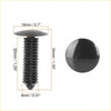20 black plastic bolt rivet clips with flat rounded heads for Toyota 4wd ute and offroad automotive trim fasteners