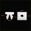 White plastic car interior trim clips with t and square shapes for 4wd ute offroad bumper fender fastener pack