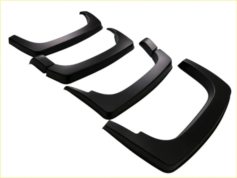 Black plastic fender flares with glossy finish and angular design for 2025+ byd shark smooth style