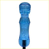 Transparent blue plastic pepper grinder with ridged texture and bubble design from 20cm dorifto crystal bubble gear knob