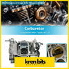 Silver metallic carburetor with polished copper engine background for toyota 4y and 3y models 21100-73231