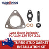 Land Rover Defender 90 / 110 / 130 TD4 2.2L Turbo Charger Installatio Kit