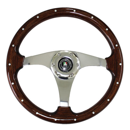 Autotecnica Bullit Woodgrain with Polished Spokes