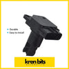 Black plastic mass airflow sensor with a rectangular housing and cylindrical base for toyota corolla 22204-22010
