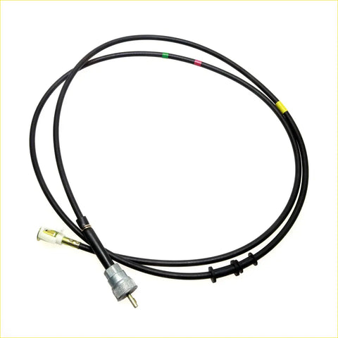 Black rubber-coated 225cm speedometer cable with metallic connectors and colored markers for toyota hilux 1988-1997