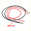 Black 225cm speedometer cable with metallic connectors and colored bands for Toyota Hilux 1988-1997