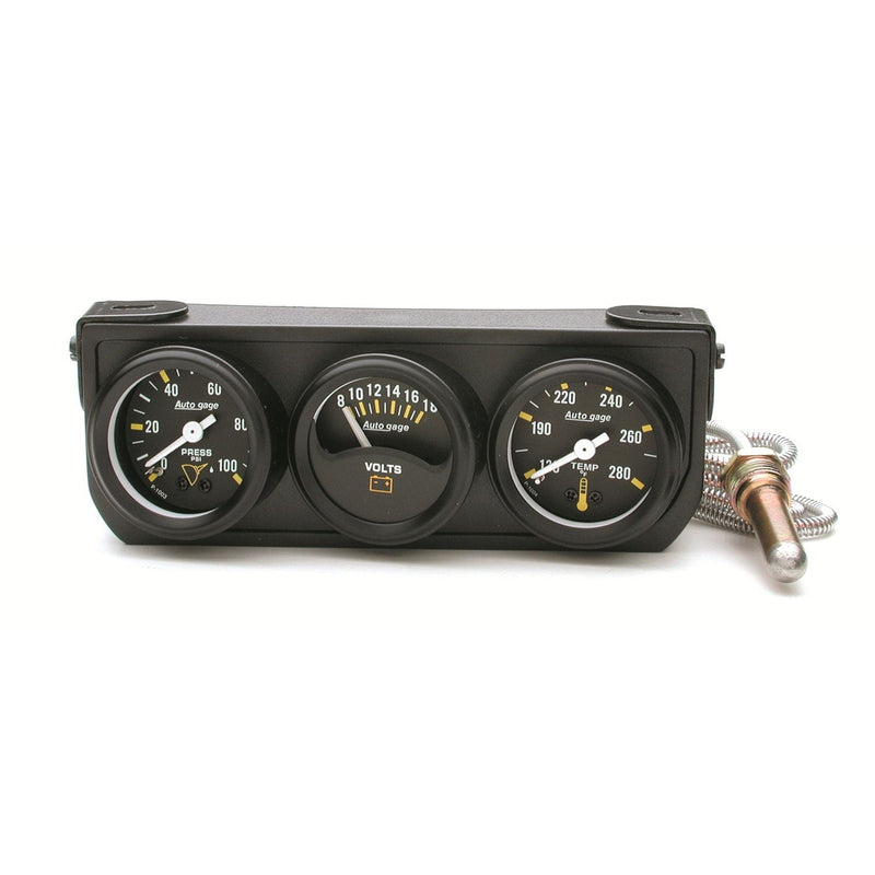 AutoMeter 3 Gauge Console 1-1/2in Black AU2396