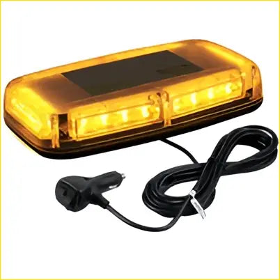 Yellow 24 led amber vehicle roof light with black wiring and connector for flashing recovery strobe beacon use